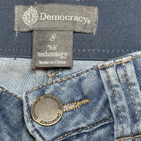 DEMOCRACY "Ab" Technology High Rise Straight Crop Jeans Women's 8 30x27 - Picture 10 of 11